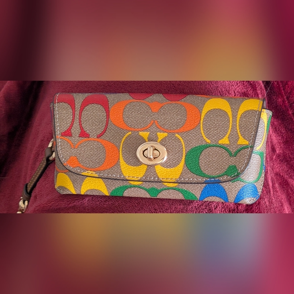 Coach Pride sunglasses holder EUC